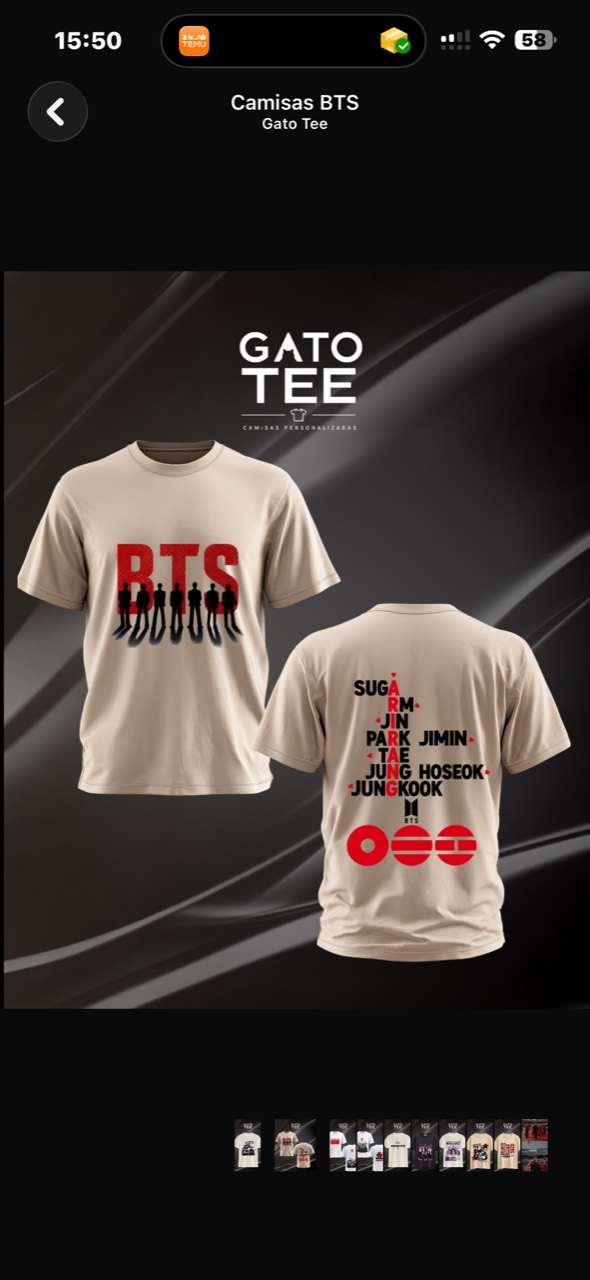 Camisa BTS 08